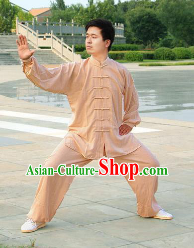 Traditional Chinese Top Linen Kung Fu Costume Martial Arts Kung Fu Training Grey Uniform, Tang Suit Gongfu Shaolin Wushu Clothing, Tai Chi Taiji Teacher Suits Uniforms for Men