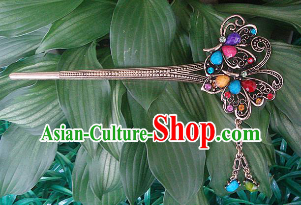 Traditional Chinese Miao Ethnic Minority Palace Hair Jewelry Accessories, Hmong Handmade Flowers Hairpins, Miao Ethnic Jewelry Accessories Hair Claw for Women