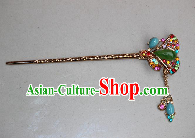 Traditional Chinese Miao Ethnic Minority Palace Hair Jewelry Accessories, Hmong Handmade Tassel Hairpins, Miao Ethnic Jewelry Accessories Hair Claw for Women