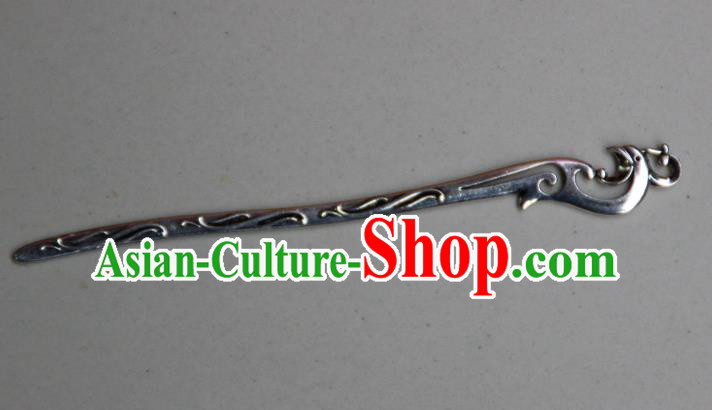 Traditional Chinese Ancient Miao Ethnic Minority Palace Hair Jewelry Accessories, Hmong Handmade Silver Hairpins, Miao Ethnic Jewelry Accessories Hair Claw for Women