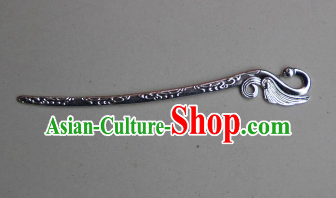 Traditional Chinese Ancient Miao Ethnic Minority Palace Hair Jewelry Accessories, Hmong Handmade Silver Hairpins, Miao Ethnic Jewelry Accessories Hair Claw for Women