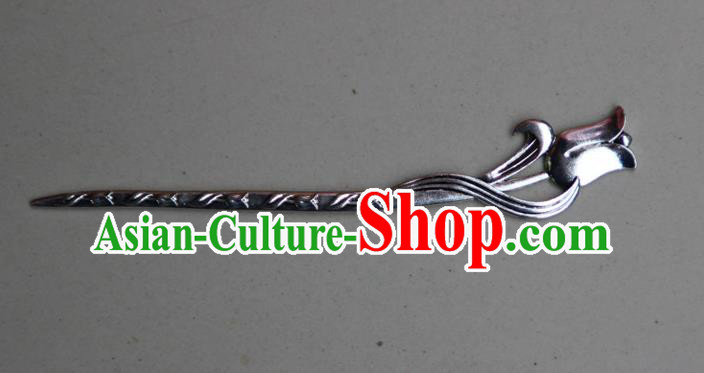 Traditional Chinese Ancient Miao Ethnic Minority Palace Hair Jewelry Accessories, Hmong Handmade Silver Hairpins, Miao Ethnic Jewelry Accessories Hair Claw for Women