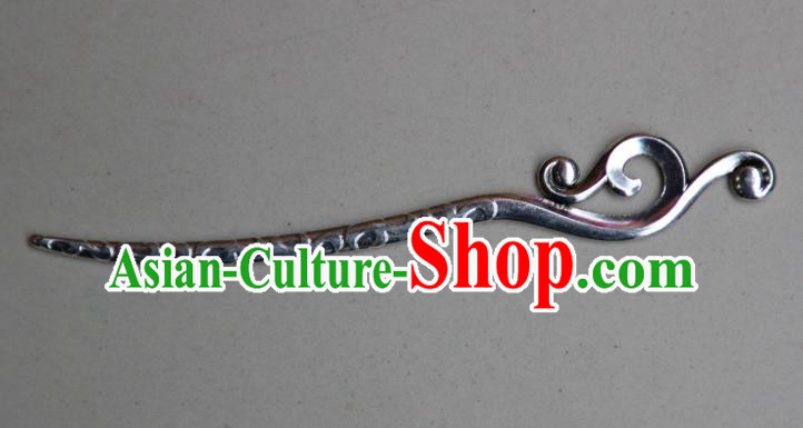 Traditional Chinese Ancient Miao Ethnic Minority Palace Hair Jewelry Accessories, Hmong Handmade Silver Hairpins, Miao Ethnic Jewelry Accessories Hair Claw for Women