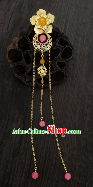 Traditional Handmade Chinese Ancient Classical Hair Accessories Barrettes Hairpin, Imperial Emperess Tassel Headdress Hair Jewellery, Hair Fascinators Hairpins for Women