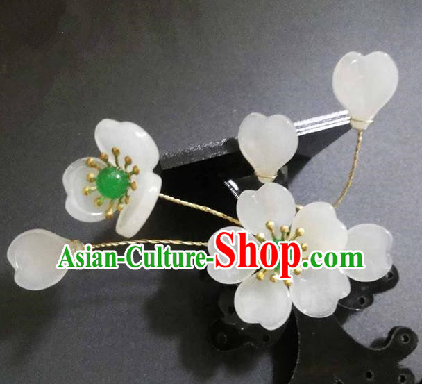 Traditional Handmade Chinese Ancient Classical Hair Accessories Barrettes Hairpin, Flowers Tassel Headdress Hair Jewellery, Hair Fascinators Hairpins for Women