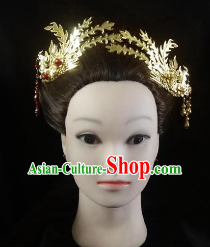 Traditional Handmade Chinese Ancient Classical Hair Accessories Barrettes Hairpin, Imperial Emperess Phoenix Coronet Hair Jewellery, Hair Fascinators Hairpins for Women