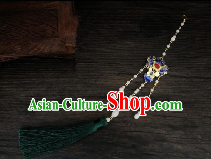 Traditional Handmade Chinese Ancient Classical Jewellery Accessories Palace Tassel Sword Taeniasis, Blueing Waist Pendant for Women