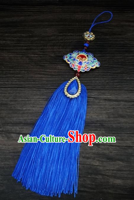 Traditional Handmade Chinese Ancient Classical Jewellery Accessories Palace Tassel Sword Taeniasis, Blueing Waist Pendant for Women