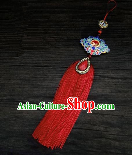 Traditional Handmade Chinese Ancient Classical Jewellery Accessories Palace Tassel Sword Taeniasis, Blueing Waist Pendant for Women