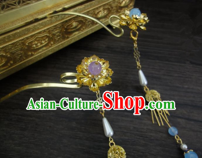 Traditional Handmade Chinese Ancient Classical Hair Accessories Barrettes Hairpin, Bride Hair Sticks Hair Jewellery, Hair Fascinators Hairpins for Women