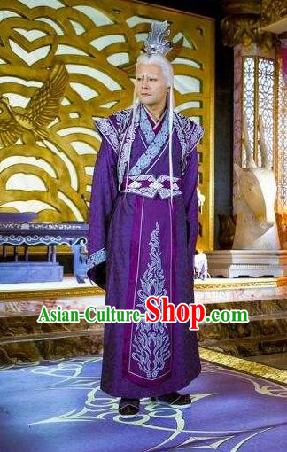 Traditional Chinese Ancient Costumes Ancient Chinese Cosplay Immortal Swordsman Knight Embroidery Costume Complete Set for Men