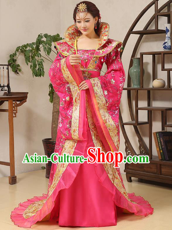 Traditional Ancient Chinese Imperial Emperess Costume, Chinese Wedding Dress, Cosplay Chinese Peri Imperial Princess Tailing Clothing Hanfu for Women