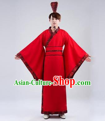 Traditional Ancient Chinese Imperial Emperor Costume, Chinese Han Dynasty Male Wedding Dress, Cosplay Chinese Imperial King Clothing Hanfu for Men