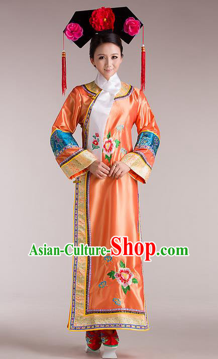 Traditional Ancient Chinese Imperial Emperess Costume, Chinese Qing Dynasty Lady Dress, Cosplay Chinese Peri Imperial Princess Clothing for Women