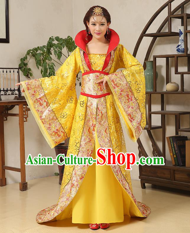 Traditional Ancient Chinese Imperial Emperess Costume, Chinese Wedding Dress, Cosplay Chinese Peri Imperial Princess Tailing Clothing Hanfu for Women