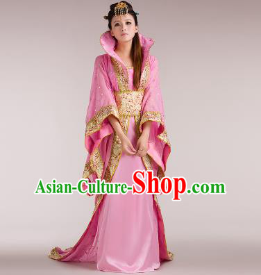 Traditional Ancient Chinese Imperial Emperess Costume, Chinese Tang Dynasty Wedding Dress, Cosplay Chinese Peri Imperial Princess Tailing Clothing Hanfu for Women