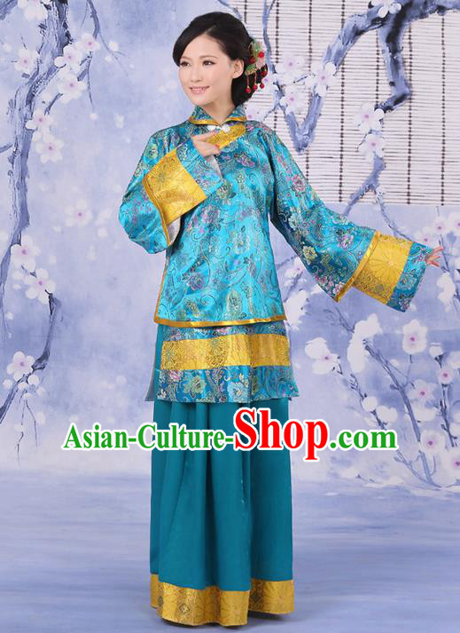 Traditional Ancient Chinese Imperial Emperess Costume, Chinese Qing Dynasty Old Lady Dress, Cosplay Chinese Peri Imperial Princess Clothing for Women