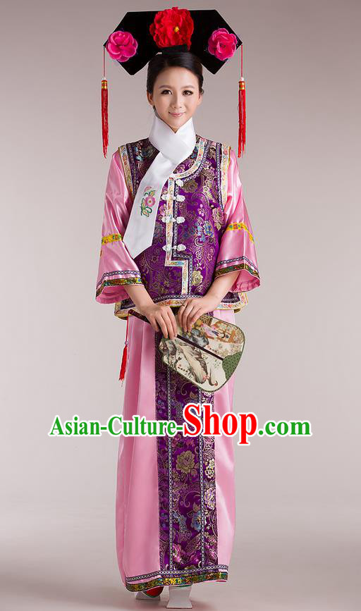 Traditional Ancient Chinese Imperial Emperess Costume, Chinese Qing Dynasty Lady Dress, Cosplay Chinese Peri Imperial Princess Clothing for Women