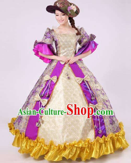 Traditional Ancient European Female Clothing, European Palace Court Juliet Stage Costumes and Hat Complete Set for Women