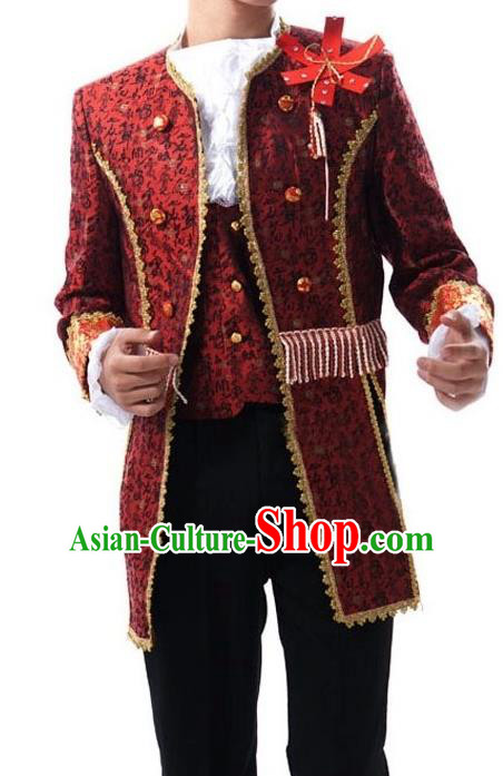 Traditional Ancient European Male Clothing, European Palace Court Stage Costumes for Men