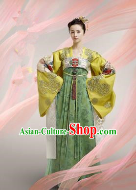 Traditional Ancient Chinese Imperial Emperess Costume, Chinese Tang Dynasty Wedding Dress, Cosplay Chinese Peri Imperial Princess Embroidered Clothing for Women