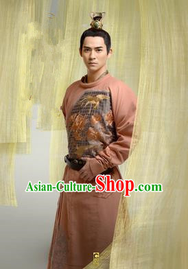 Traditional Ancient Chinese Imperial Emperor Costume, Chinese Tang Dynasty King Dress, Cosplay Chinese Imperial Majesty Embroidered Clothing for Men