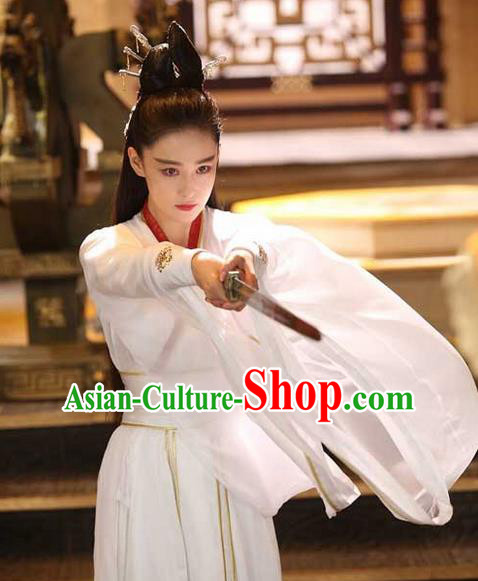 Traditional Ancient Chinese Female Costume, Chinese Tang Dynasty Swordswoman Dress, Cosplay Chinese Swordsman Clothing for Women