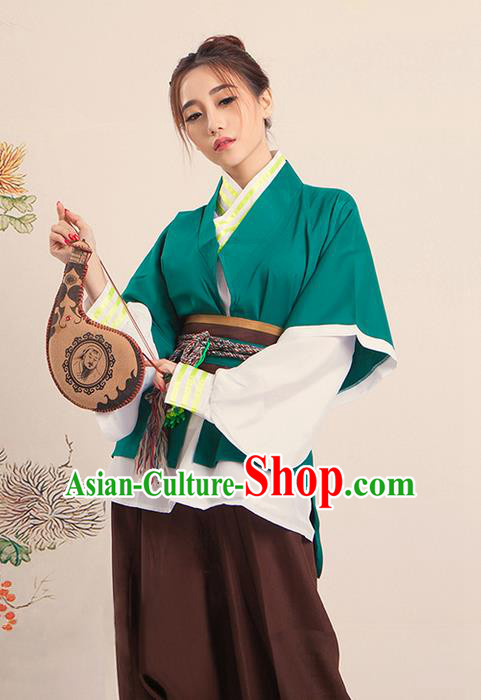 Traditional Ancient Chinese Male Costume, Chinese Han Dynasty Livehand Dress, Cosplay Chinese Swordsman Clothing for Men