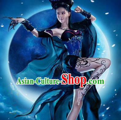 Traditional Ancient Chinese Imperial Emperess Costume, Chinese Tang Dynasty Wedding Dress, Cosplay Game Characters Chinese Peri Imperial Princess Embroidered Clothing for Women