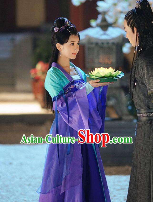 Traditional Ancient Chinese Imperial Princess Costume, Chinese Han Dynasty Dance Dress, Cosplay Chinese Peri Imperial Princess Embroidered Clothing Hanfu for Women