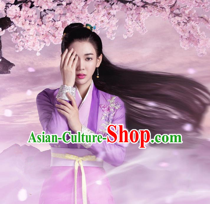 Traditional Ancient Chinese Imperial Princess Costume, Chinese Han Dynasty Young Lady Dance Dress, Cosplay Chinese Peri Clothing Hanfu for Women