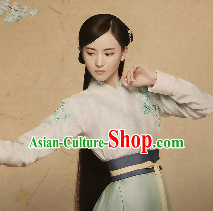 Traditional Ancient Chinese Imperial Princess Costume, Chinese Han Dynasty Young Lady Dance Dress, Cosplay Chinese Peri Clothing Hanfu for Women