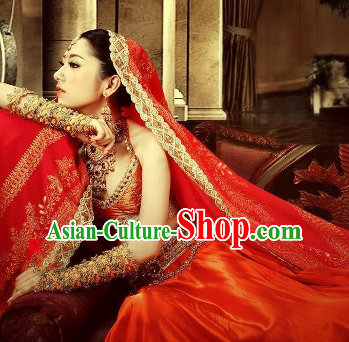 Traditional Ancient Indian Palace Sari Costumes, Indian Young Lady Belly Dance Dress for Women