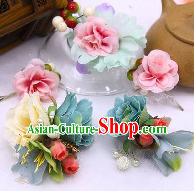 Traditional Handmade Chinese Ancient Classical Hair Accessories Flowers Hairpin, Hair Sticks Hair Claws, Hair Fascinators Hairpins for Women