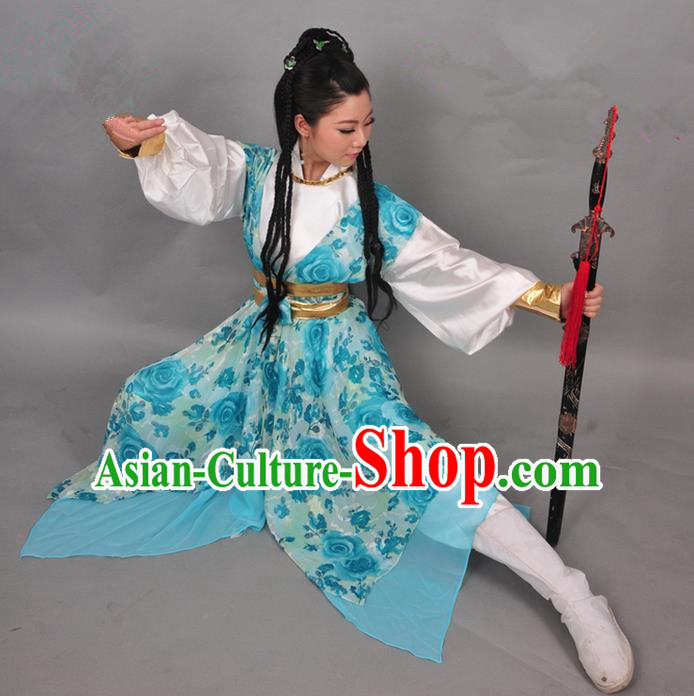 Traditional Ancient Chinese Female Costume, Chinese Tang Dynasty Swordswoman Dress, Cosplay Chinese Swordsman Clothing for Women