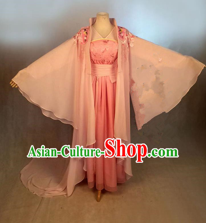 Traditional Ancient Chinese Imperial Emperess Costume, Chinese Han Dynasty Young Lady Dress, Cosplay Chinese Imperial Princess Embroidered Clothing Hanfu for Women