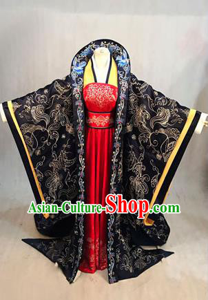 Traditional Ancient Chinese Imperial Emperess Costume, Chinese Han Dynasty Imperial Empress Dowager Dress, Cosplay Chinese Empress Dowager Tailing Clothing Hanfu for Women