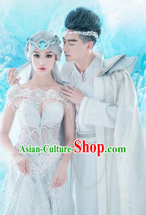 Traditional Ancient Chinese Imperial Costume Complete Set, Chinese Tang Dynasty Couple Dress, Cosplay Fairy Tale Chinese Peri Imperial Princess Clothing for Women for Men
