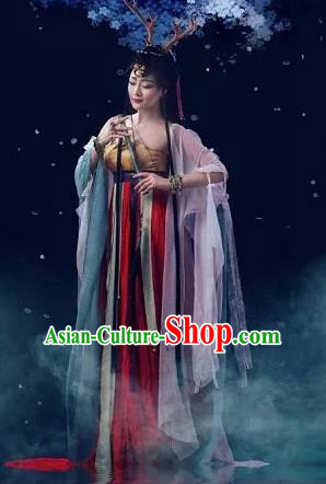 Traditional Ancient Chinese Imperial Princess Costume, Chinese Tang Dynasty Young Lady Dress, Cosplay Chinese Princess Clothing Red Hanfu for Women