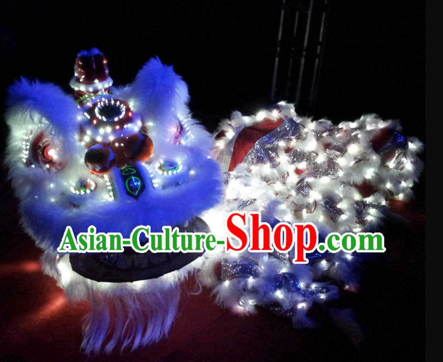 LED Lights Nighttime Parade Lion Dance Costume Complete Set