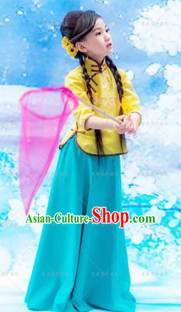 Traditional Ancient Chinese Imperial Princess Costume, Chinese Republic of China Children Dress, Cosplay Chinese Princess Clothing for Kids