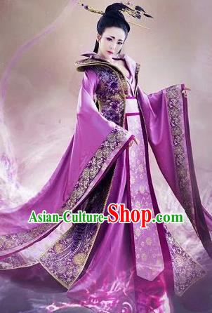 Traditional Ancient Chinese Imperial Emperess Costume, Chinese Tang Dynasty Dance Dress, Cosplay Chinese Peri Imperial Princess Embroidered Clothing for Women