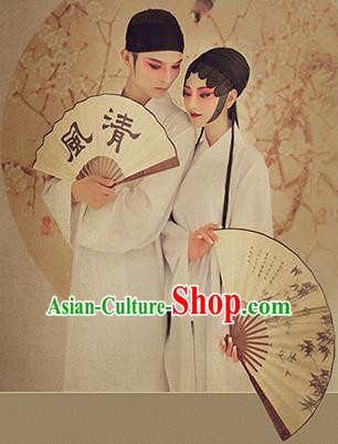 Traditional Ancient Chinese Lovers Costume, Chinese Han Dynasty Pajamas Dress, Cosplay Chinese Peri Concubine White Hanfu Clothing for Women for Men