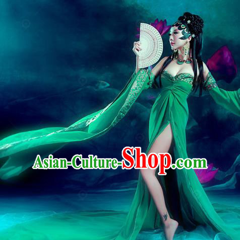 Traditional Ancient Chinese Swordswoman Costume, Chinese Han Dynasty Fairy Dress, Cosplay Game Character Chinese Peri Clothing for Women