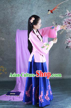Traditional Ancient Chinese Imperial Princess Costume, Chinese Han Dynasty Children Dance Dress, Chinese Peri Imperial Lady Hanfu Clothing for Kids
