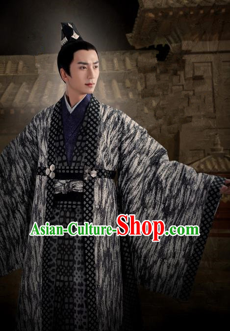 Traditional Ancient Chinese Nobility Childe Costume, Elegant Hanfu Western Wei Dynasty Imperial Prince Robes Swordsman Clothing, Chinese Northern Dynasties Aristocratic Lordling Clothing for Men