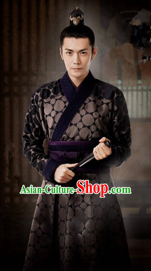 Traditional Ancient Chinese Nobility Childe Costume, Elegant Hanfu Western Wei Dynasty Prince Swordsman Clothing, Chinese Northern Dynasties Aristocratic Clothing for Men