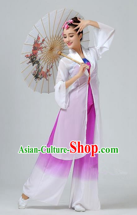 Traditional Chinese Yangge Fan Dancing Costume, Folk Dance Yangko Mandarin Collar Uniforms, Classic Umbrella Dance Elegant Dress Drum Dance Clothing for Women