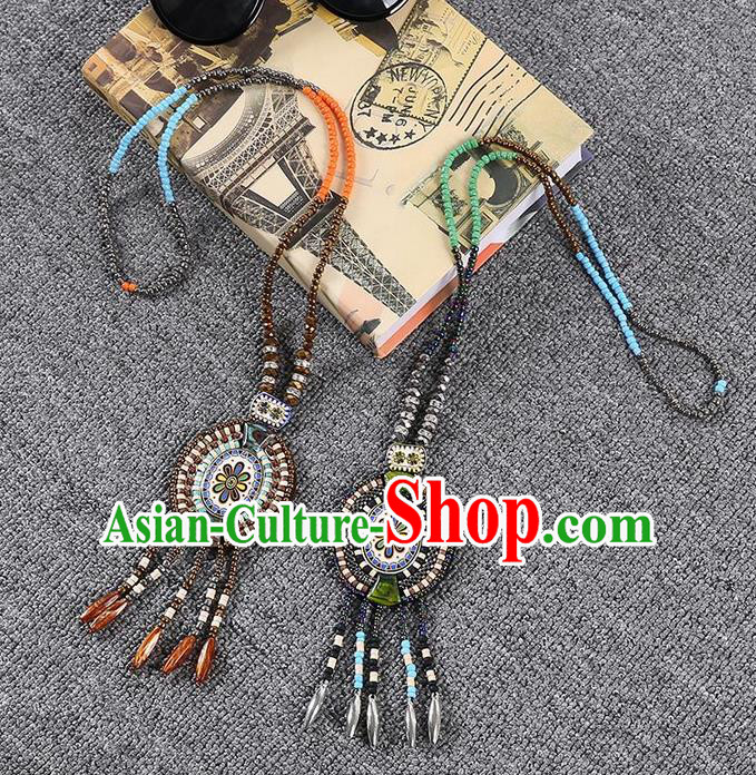 Traditional Chinese Miao Nationality Crafts, Hmong Handmade Tassel Pendant, Miao Ethnic Minority Necklace Accessories Pendant for Women