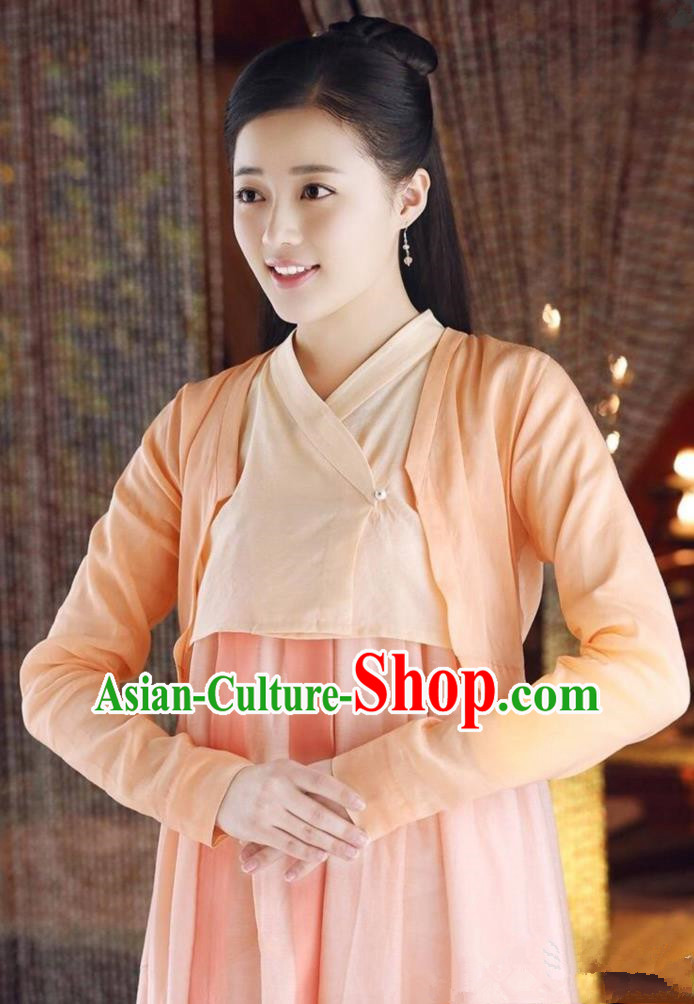Traditional Ancient Chinese Elegant Costume, Chinese Han Dynasty Palace Lady Dress, Cosplay Ten Great III of Peach Blossom Fairy Chinese Imperial Princess Hanfu Clothing for Women